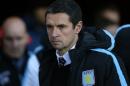 FILE - In this file photo dated Saturday, Jan. 2, 2016, Aston Villa's manager Remi Garde waits for the start of the English Premier League soccer match between Sunderland and Aston Villa at the Stadium of Light, Sunderland, England. Garde has left the bottom-placed Premier League club left by 