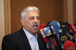 Mosul governor Atheel al-Nujaifi addresses a news conference …