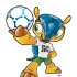 Undated handout image of the official 2014 World Cup mascot, the Brazilian three-banded armadillo (the Tolypeutes tricinctus)