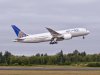 In this undated photo provided by Boeing Commercial Airplanes, the first Boeing 787 that will be used by United Airlines, is shown taking off.  U.S. travelers are going to be seeing a lot more of the 787, the ultra-lightweight jet that aims to reduce flier fatigue and airline fuel bills. United announced the week ofThursday, Sept. 27, 2012, that it has become the first U.S. airline to get the newest Boeing plane, and flights from Houston to Chicago will begin November 4. The carrier joins All Nippon Airlines and Japan Airlines, who have started 787 service from U.S. cities, or will soon. (AP Photo/Boeing, Matthew Thompson)