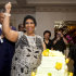 Aretha Franklin attends her seventieth birthday party in New York, Saturday, March 24, 2012. (AP Photo/Charles Sykes)