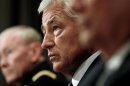 U.S. Secretary of Defense Chuck Hagel testifies at a Senate Appropriations Defense Subcommittee hearing on "Department Leadership." on Capitol Hill in Washington