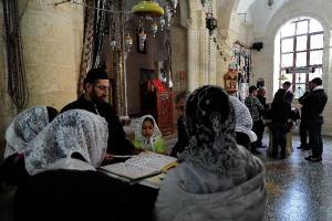 Assyrian Christians pray at a church in Mardin, southeastern&nbsp;&hellip;