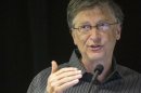 Microsoft founder Bill Gates addresses a press conference in Seattle