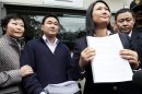 Former Peruvian President Alberto Fujimori's children present documents asking for their father's pardon to the Justice Ministry in Lima