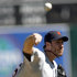 Detroit Tigers pitcher Justin Verlander throws to the Oakland Athletics in the first inning of an MLB baseball game on Sunday, Sept. 18, 2011, in Oakland, Calif.  (AP Photo/Dino Vournas)