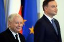 The measure is the latest controversial legislation introduced by the ruling Law and Justice (PiS) party of Jaroslaw Kaczynski (L), pictured with Polish President Andrzej Duda (R) on November 13, 2015