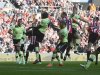 Newcastle United's Ba scores an own goal during their English Premier League soccer match against Sunderland in Sunderland
