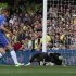 Chelsea's Fernando Torres scores against Norwich City's goalkeeper John Ruddy during their English Premier League soccer match in London