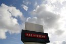 File picture shows a BAE systems sign outside the company's Warton site near Preston