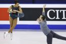 Ksenia Stolbova and Fedor Klimov of Russia perform during the Pairs Free Skating Final of the Grand Prix Final figure skating competition in Barcelona, Spain, Friday, Dec. 11, 2015. (AP Photo/Manu Fernadez)