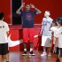 American NBA star player LeBron James holds a short basketball clinic with young Taiwanese orphans in Taipei, Taiwan, Thursday, Aug. 11, 2011. From Taiwan, James will begin a China Tour 2011 stopping in Chengdu, Xian, and Shanghai over the following six days. (AP Photo/Wally Santana)