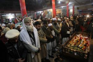 Mourners and relatives of Pakistani teacher, Saeed &hellip;