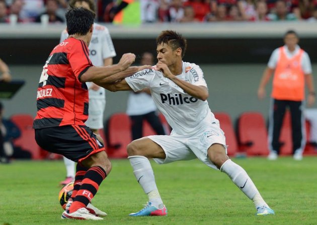 Neymar disputou neste domingo contra o Flamengo sua última partida
 com o Santos