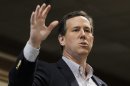 Republican presidential candidate, former Pennsylvania Sen. Rick Santorum speaks at the Livonia Chamber of Commerce breakfast, Monday, Feb. 27, 2012, in Livonia, Mich. (AP Photo/Eric Gay)