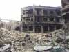 A view of rubble and damaged buildings after clashes between Free Syrian Army fighters and forces loyal to Syria's President Assad, in the old city of Aleppo