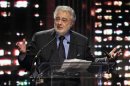 Tenor and conductor Placido Domingo, general director of the Los Angeles Opera, speaks as he accepts the "Heart of the City Award" at the Central City Association of Los Angeles 19th Annual "Treasures of Los Angeles" luncheon May 9, 2013.REUTERS/Fred Prouser