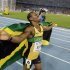 Jamaica's Yohan Blake celebrates after winning Men's 100m final at the World Athletics Championships in Daegu, South Korea, Sunday, Aug. 28, 2011. (AP Photo/David J. Phillip)