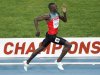 Rudisha sprints to the finish line to win the men's 800 metres final at the IAAF 2011 World Championship in Daegu
