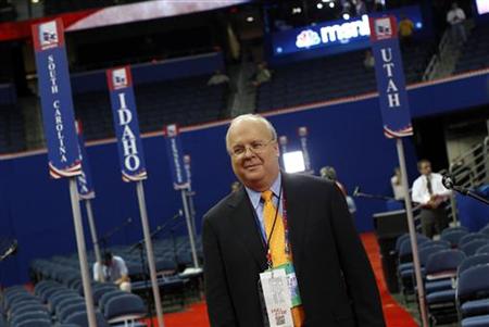 Republican political strategist Karl Rove walks the floor of the Republican National Convention before the start of first session of the convention in Tampa, Florida August 27, 2012. REUTERS/Shannon Stapleton