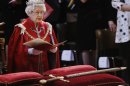 Britain's Queen Elizabeth attends a service for the Order of the British Empire, at St Paul's Cathedral in London Wednesday March 7, 2012. (AP Photo/Luke MacGregor, Pool)