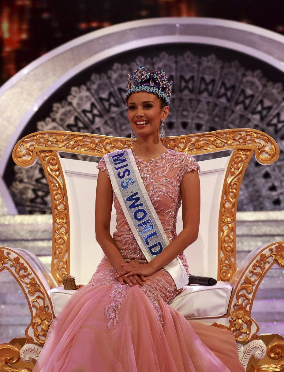 Miss World 2013 Megan Young of the Philippines smiles after being crowed, in Nusa Dua