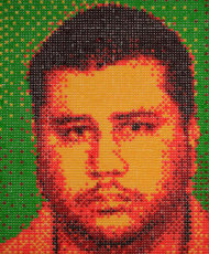 Artist makes George Zimmerman mug shot out of Skittles