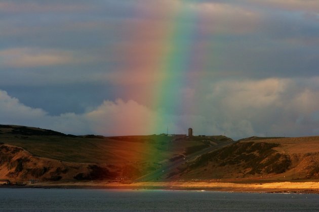 rainbow over bennane hill