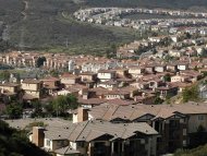 File photo of a sprawl of new homes in San Marcos, California