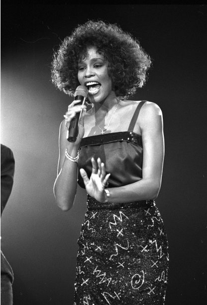 File photo of Whitney Houston performing in London