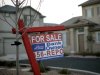 FILE - In this Feb. 8, 2008 file photo, a for sale sign stands in front of a bank-owned home in Las Vegas. More U.S. homes are entering the foreclosure process, setting the stage for a surge in properties repossessed by lenders in 2012. Thirty-one states posted a monthly increase in homes with a first-time foreclosure notice according to Realty Trac Thursday April 12, 2012. Nevada led the pack with an increase of 153 percent. (AP Photo/Jae C. Hong, File)