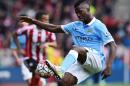 Manchester City's striker Kelechi Iheanacho controls the ball during the English Premier League football match between Southampton and Manchester City at St Mary's Stadium in Southampton, England on May 1, 2016