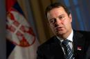 Serbian Prime Minister Ivica Dacic speaks during an interview for the AFP on November 23, 2013 in Belgrade