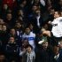 Manchester United's Hernandez celebrates his goal against Aston Villa during their English Premier League soccer match in Birmingham