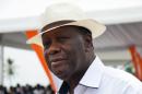 Ivory Coast President Alassane Ouattara, pictured here in Anyama on April 11, 2015, announced that civil servants' salaries can finally increase after more than two decades