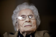 FILE - In this Feb.1, 2011 file photo, Besse Cooper, sits in her room at a nursing home, in Monroe, Ga.Cooper, who is listed as the world's oldest person, will mark her 115th birthday Friday, Aug.26, 2011.(AP Photo/David Goldman, File)