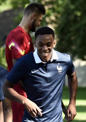 Forward Anthony Martial pictured at the French training&nbsp;&hellip;