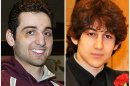 FILE - This combination of undated file photos shows Tamerlan Tsarnaev, 26, left, and Dzhokhar Tsarnaev, 19. The CIA added the name of dead Boston Marathon bombing suspect Tamerlan Tsarnaev, to a U.S. government terrorist database 18 months before the deadly explosions, U.S. officials told The Associated Press on Wednesday, April 24, 2013. The CIA's request came about six months after the FBI investigated Tamerlan Tsarnaev, also at the Russian government's request, but the FBI found no ties to terrorism, officials said. (AP Photo/The Lowell Sun & Robin Young, File)
