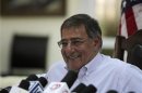 U.S. Defense Secretary Leon Panetta, speaks during a news conference in Kabul