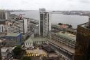 A view is seen of the Nigeria stock exchange building in the central business district in Lagos
