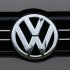 Volkswagen logo is seen on the front of a Volkswagen vehicle at a dealership in Carlsbad