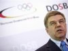 German Olympic Sports Confederation President Bach addresses a news conference in Frankfurt