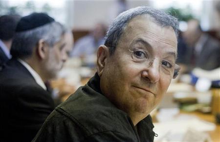 Israel's Defence Minister Ehud Barak attends the weekly cabinet meeting in Jerusalem October 14, 2012. REUTERS/Jim Hollander/Pool