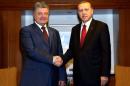 Turkey's President Erdogan meets with his Ukrainian counterpart Poroshenko during the NATO Summit in Warsaw,