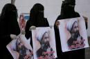 Supporters of the Houthi movement protest against the execution of Shi'ite Muslim cleric Nimr al-Nimr in Saudi Arabia, during a demonstration outside the Saudi embassy in Sanaa, Yemen