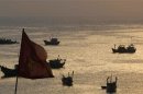 File picture shows fishing boats in the bay of the Ly Son islands of Vietnam's central Quang Ngai province