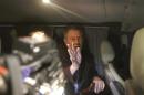 UN special envoy Robert Serry gestures as he leaves in a car in Simferopol