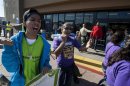 Striking Walmart workers and supporters protest at a store on Black Friday in Paramount, California