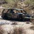 This image provided by the Pinal County Sheriffs Office, shows the vehicle where five burned, dead bodies were found, in Pinal County's Vekol Valley area, west of Casa Grande, Ariz. The bodies were so badly burned that investigators couldn't immediately determine their gender or ethnicity. Authorities say the incident may be drug related. (AP Photo/ Pinal County Sheriffs Office)