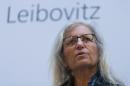 US photographer Annie Leibovitz gives a speech during a photocall to promote the exhibition "Women: New Portraits" by Annie Leibovitz in London on Janurary 13, 2016